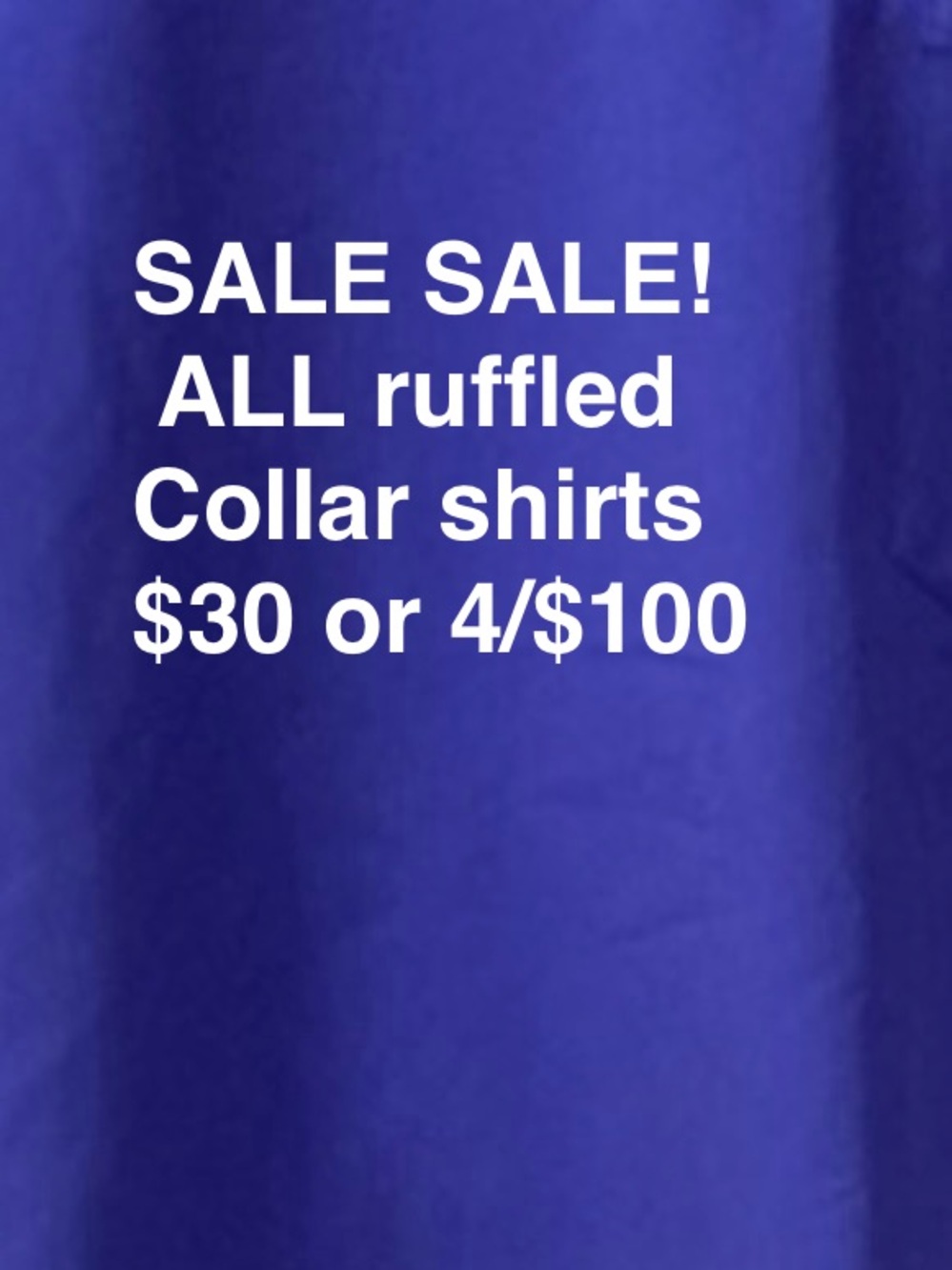 ⭐️Ruffled Collar Shirts $30 or 4/$100